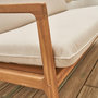 Voir la diapositive 5 : SWEEEK Salon de jardin en bois d'acacia 4 places beige. NALDA. coussins gansés et déhoussables