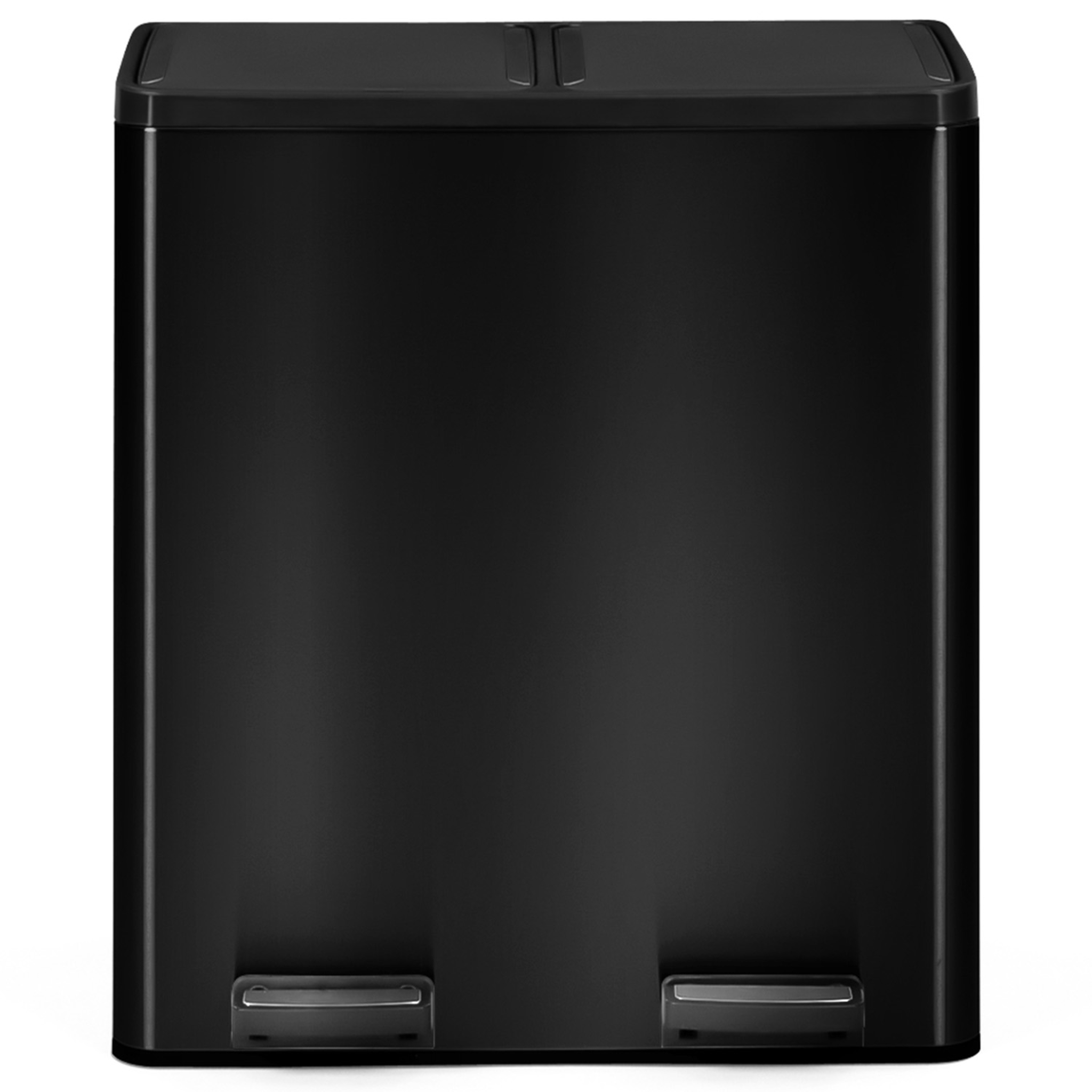 Voir la diapositive 3 : ID MARKET Poubelle de cuisine tri sélectif 2 x 30l noir 2 seaux amovibles et pédales en métal