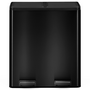 Voir la diapositive 3 : ID MARKET Poubelle de cuisine tri sélectif 2 x 30L noir 2 seaux amovibles et pédales en métal