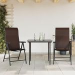 VIDAXL Chaises pliables de jardin lot de 2 marron resine tressee