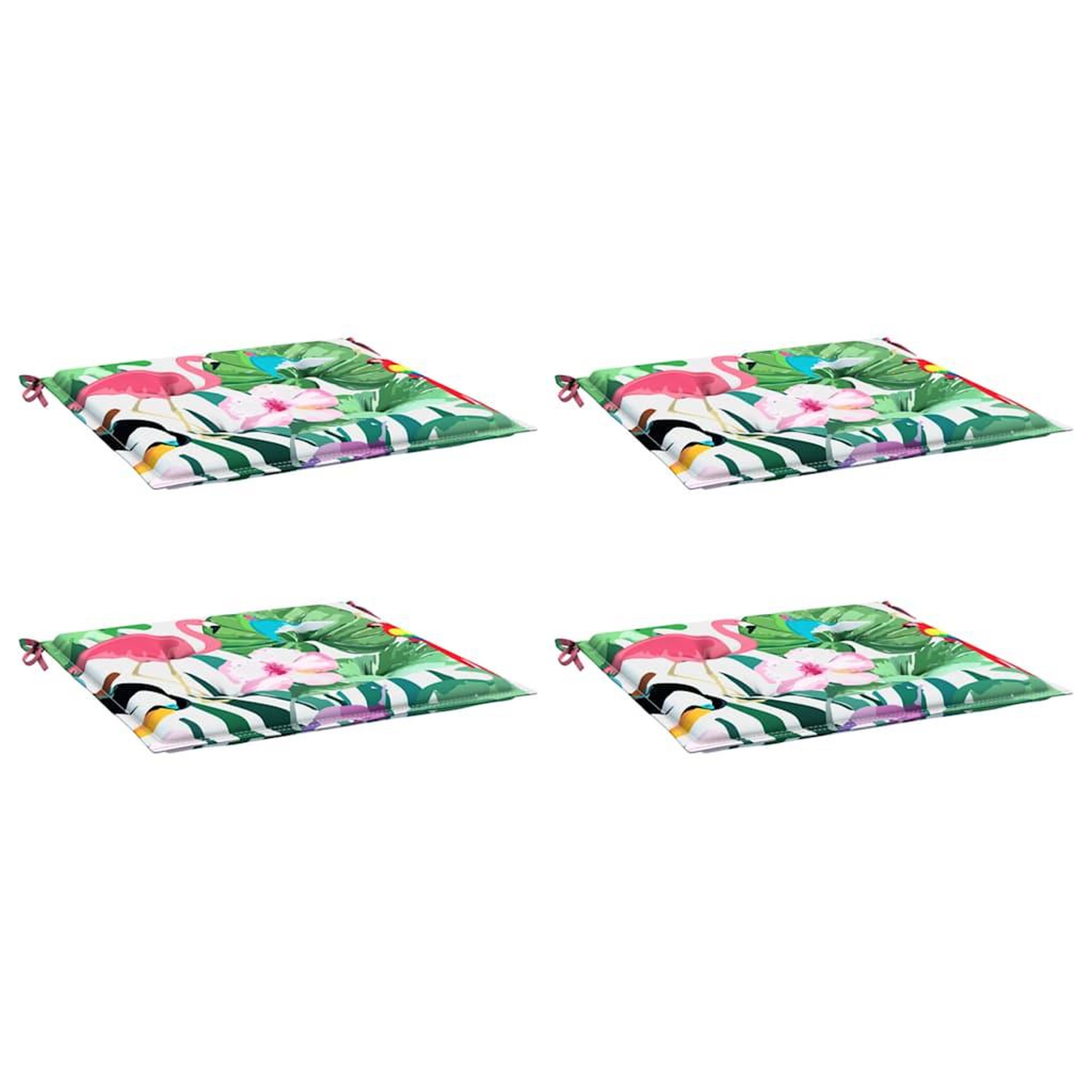 Voir la diapositive 3 : VIDAXL Coussins de chaise de jardin lot de 4 multicolore 50x50x3 cm