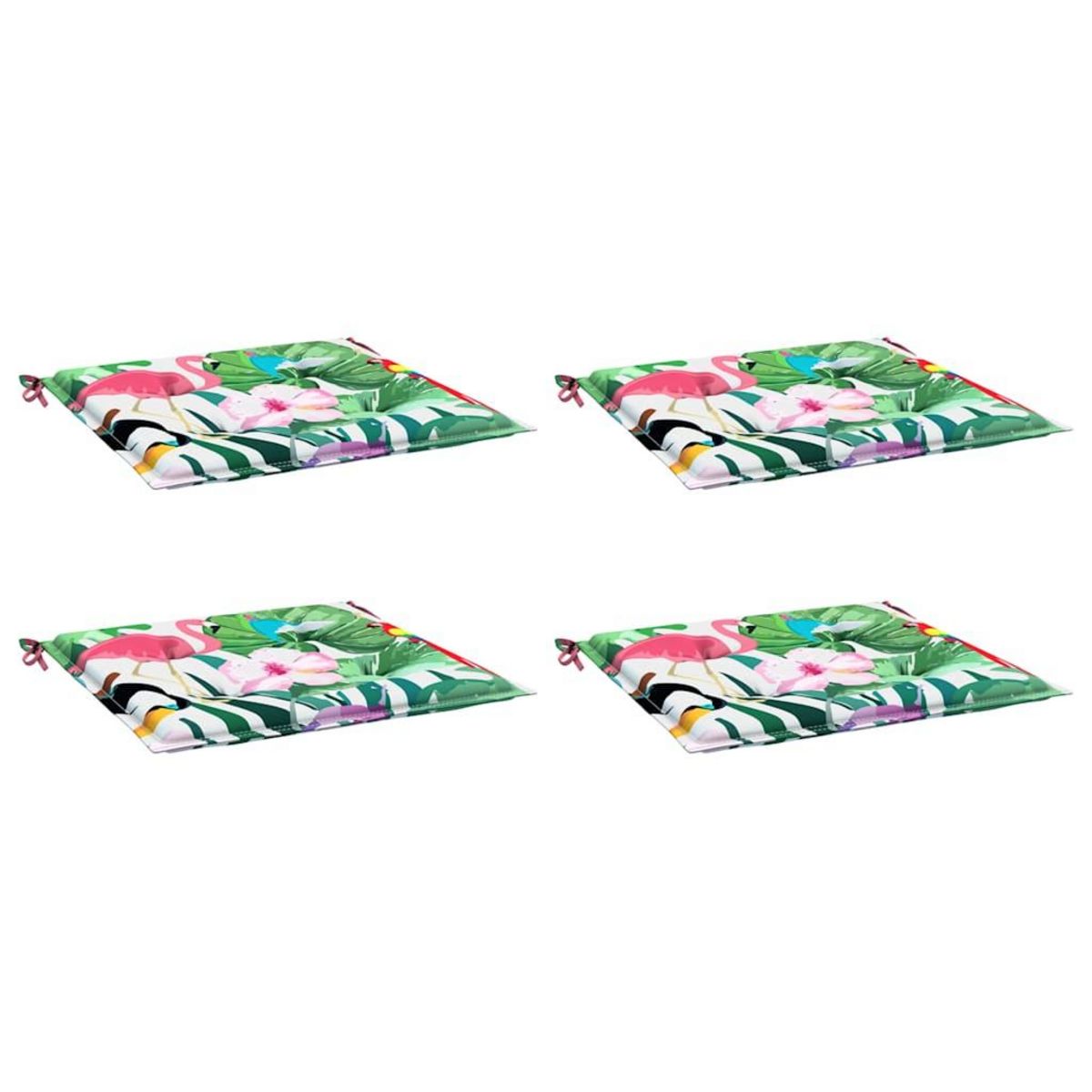 VIDAXL Coussins de chaise de jardin lot de 4 multicolore 50x50x3 cm