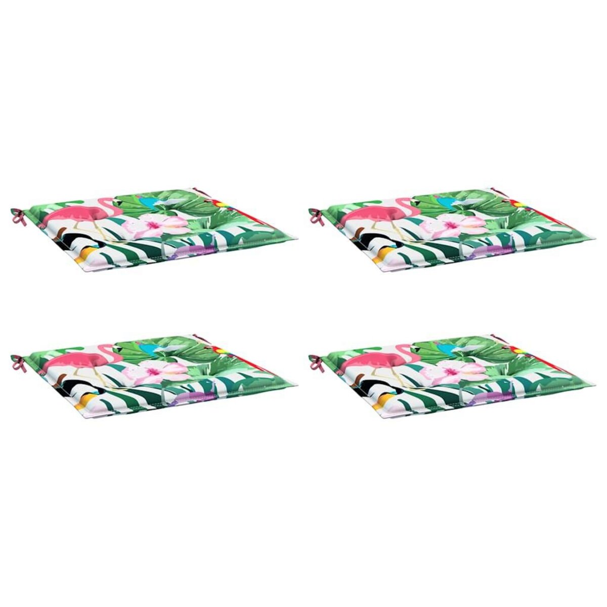 VIDAXL Coussins de chaise de jardin lot de 4 multicolore 50x50x3 cm