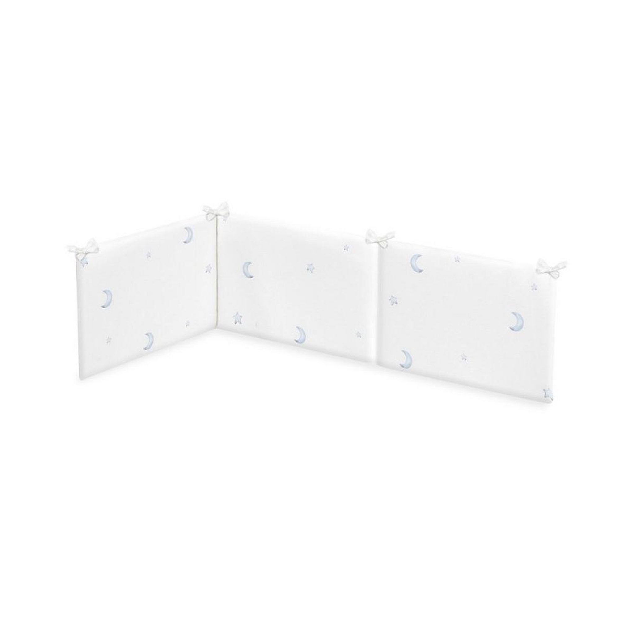 Voir la diapositive 2 : INTERBABY Parure Lit Bébé Amovible Oso-Luna Estrellas - Bleu