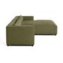 Voir la diapositive 6 : LISA DESIGN Ela - canapé d'angle droit 4 places - en tissu velours relief