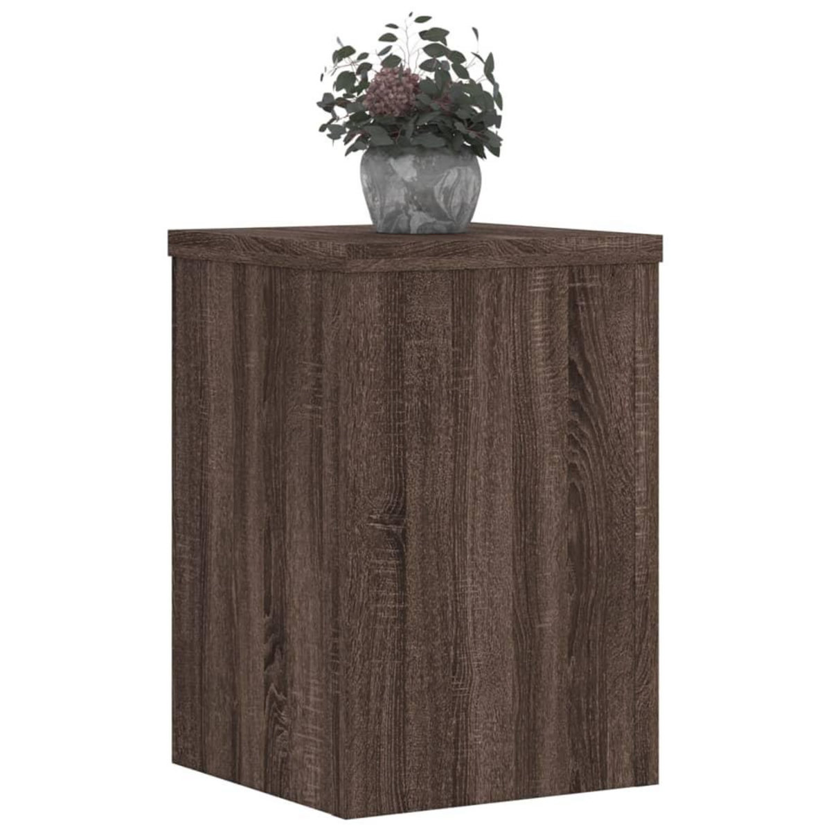 VIDAXL Supports pour plantes 2 pcs chene marron bois d'ingenierie