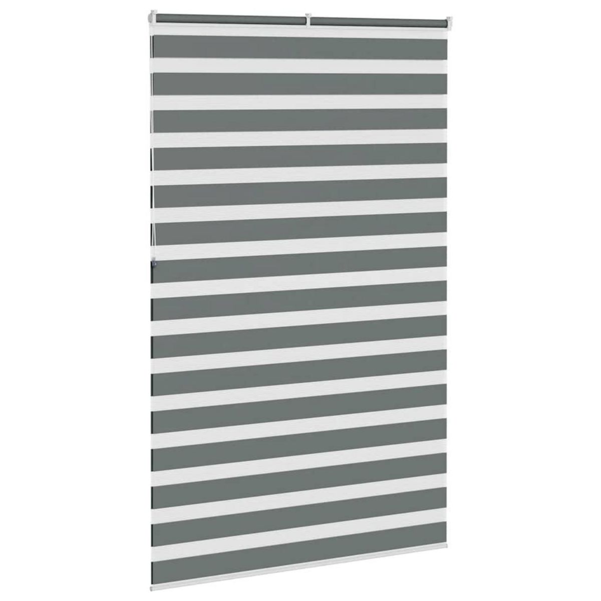 VIDAXL Store zebre gris fonce largeur du tissu 145,9 cm polyester