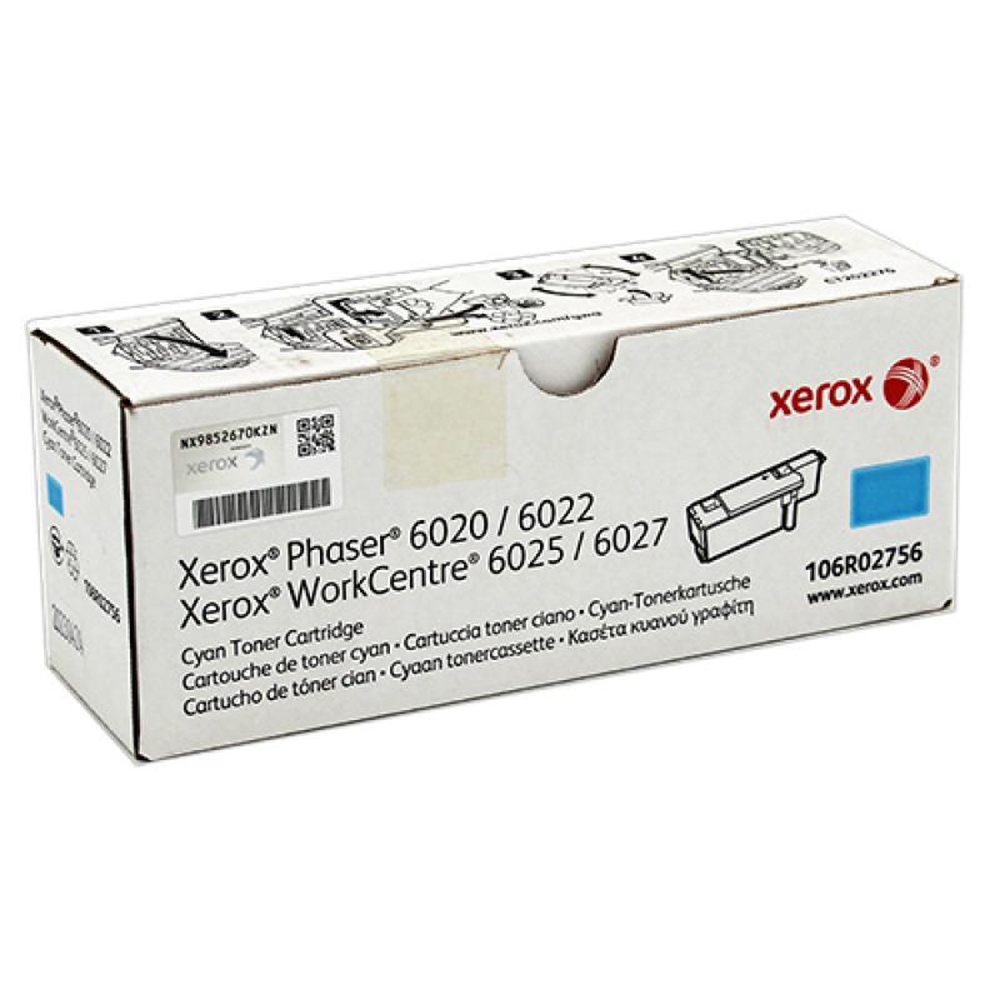 Voir la diapositive 2 : Xerox Xerox Cartridge 6020 Cyan (106R02756)