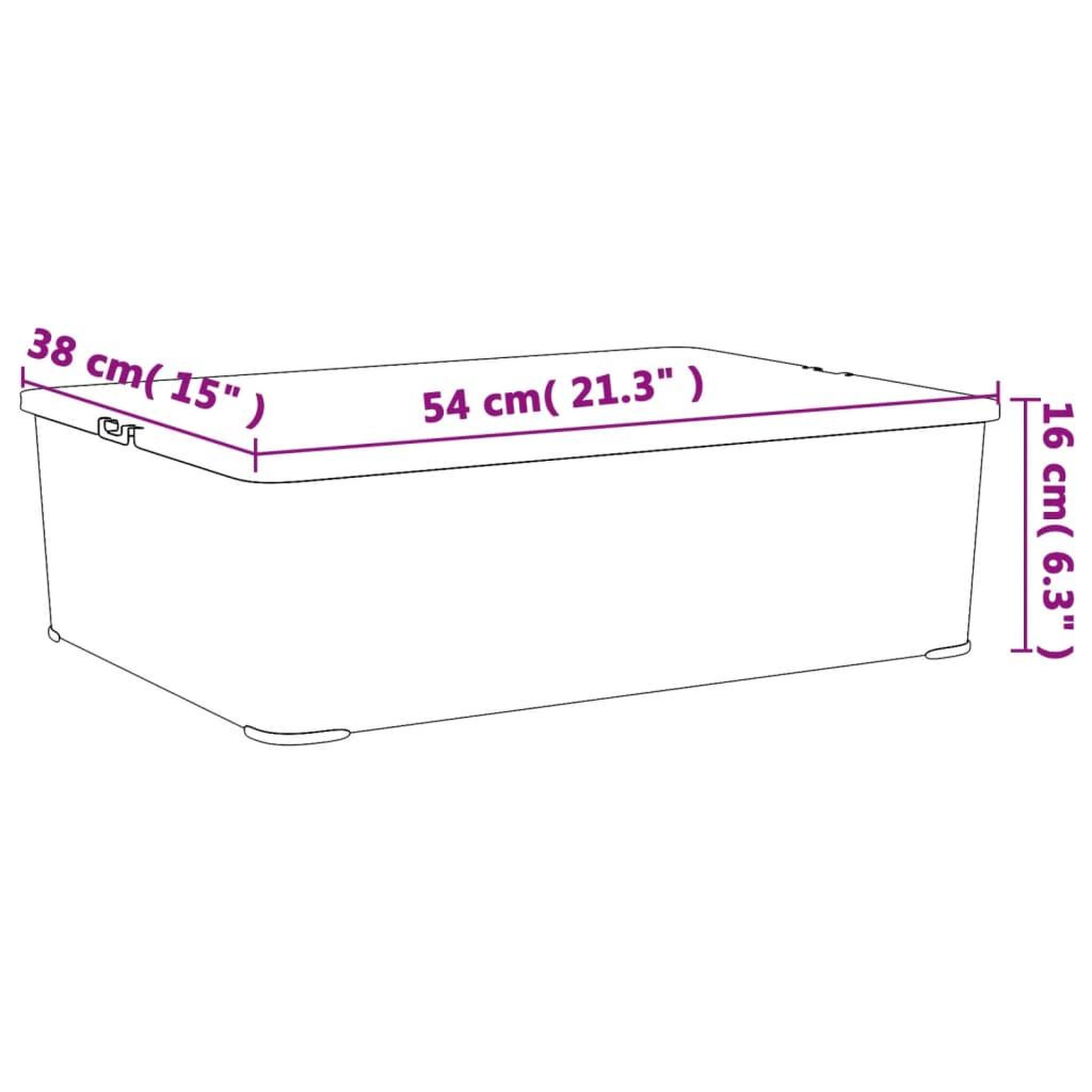 Voir la diapositive 6 : VIDAXL Boîtes de rangement en plastique 3 pcs 25 L empilables