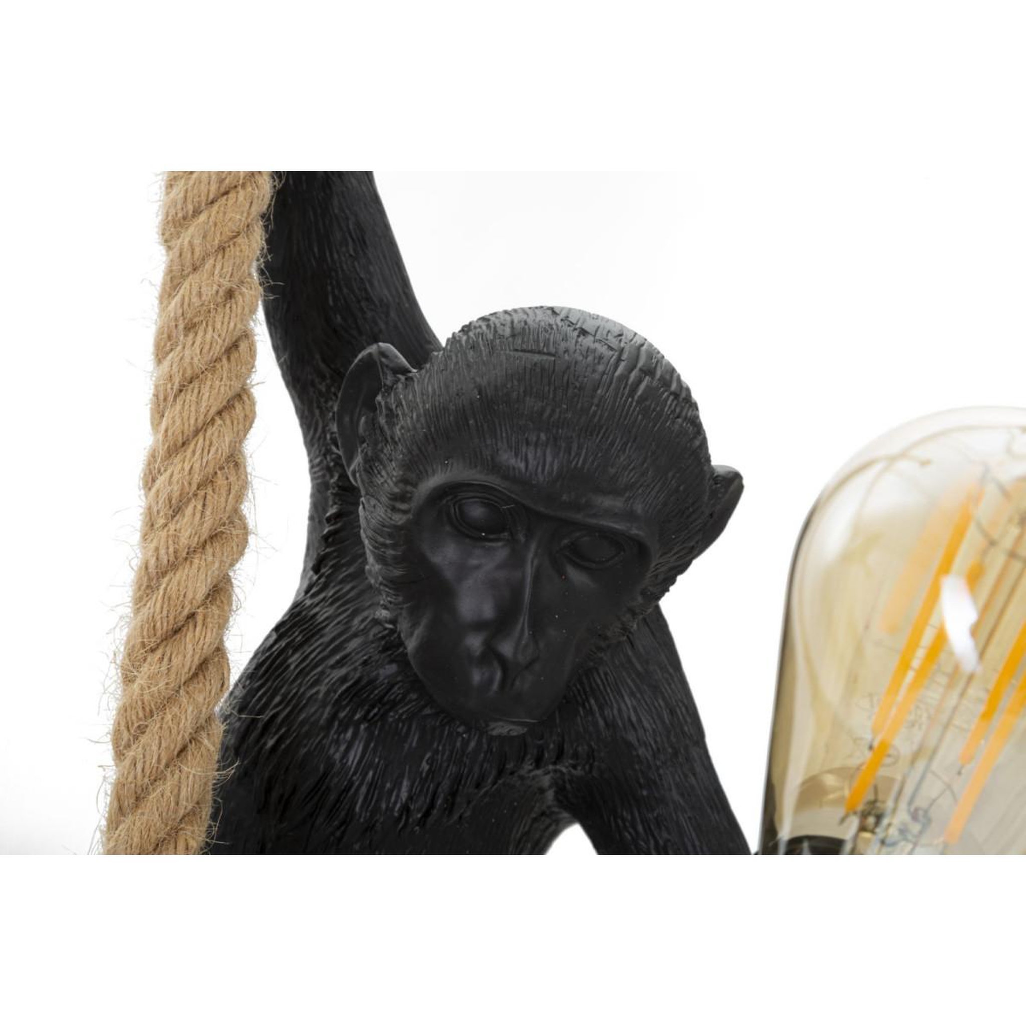 Voir la diapositive 3 : Paris Prix Lampe Suspension en Résine  Singe  60cm Noir
