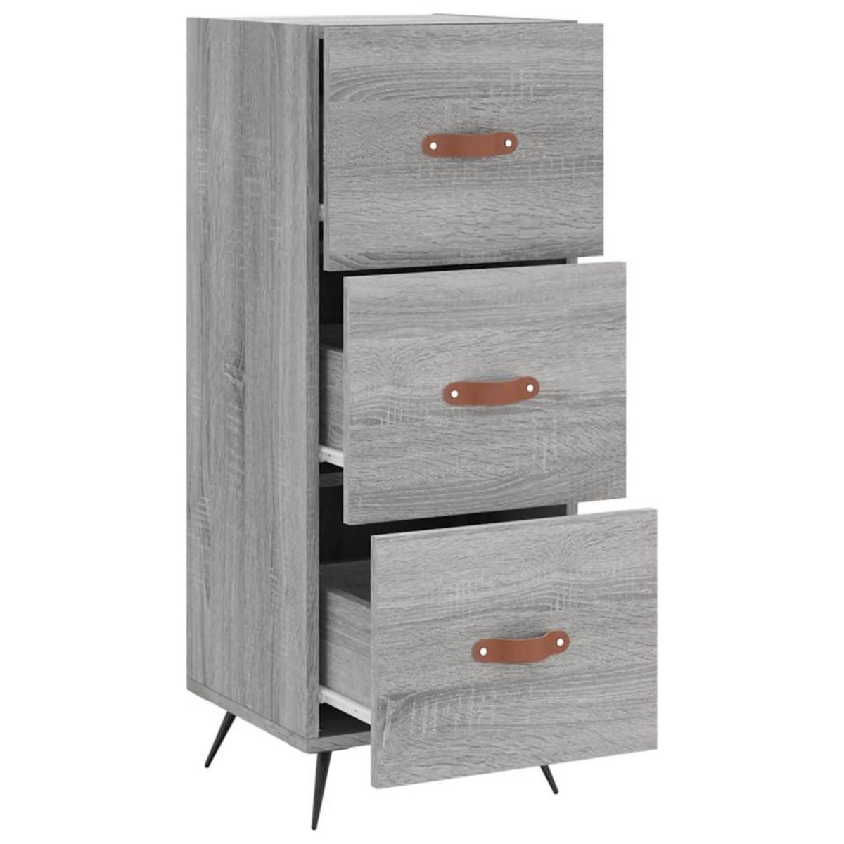 VIDAXL Buffet Sonoma gris 34,5x34x90 cm Bois d'ingenierie