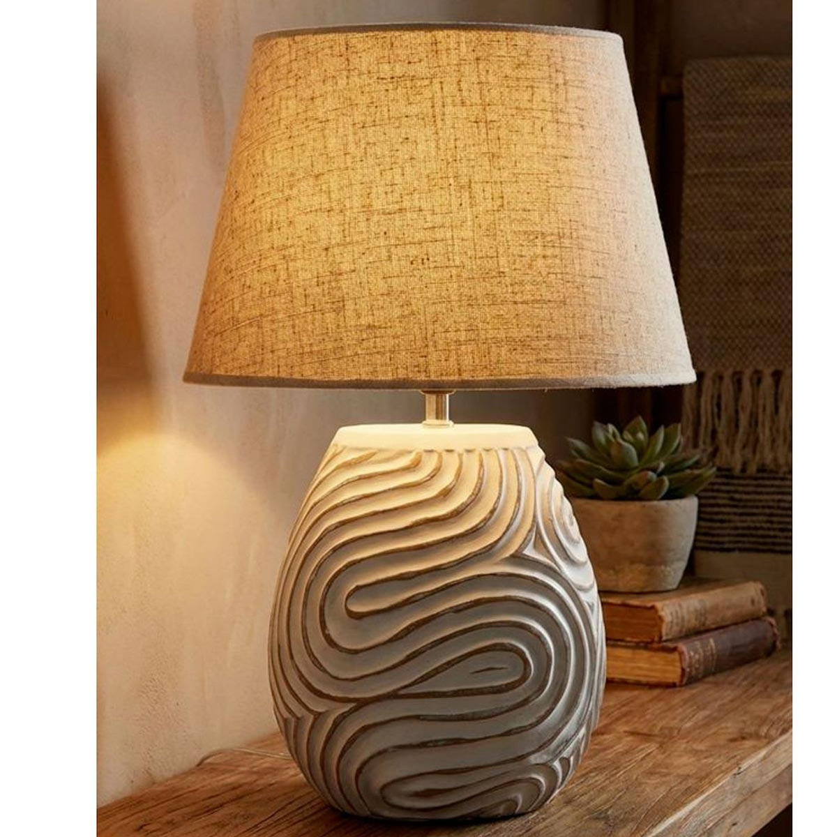 Paris Prix Lampe à Poser Design  Oblix  55cm Blanc