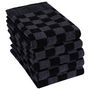 Voir la diapositive 3 : VIDAXL Ensemble de serviettes 50 pcs noir et gris coton