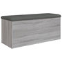 Voir la diapositive 2 : VIDAXL Banc de rangement sonoma gris 102x42x45 cm bois d ingénierie