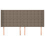 Voir la diapositive 3 : VIDAXL Tete de lit avec oreilles Taupe 203x16x118/128 cm Tissu