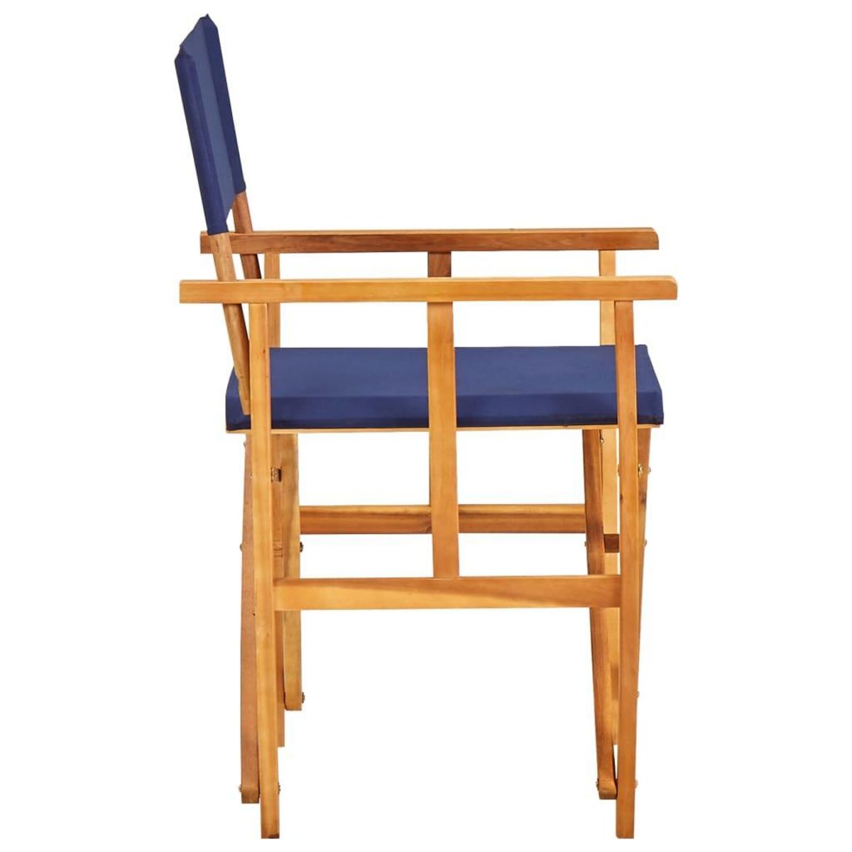VIDAXL Chaises de metteur en scene lot de 2 Bois massif d'acacia bleu