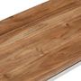Voir la diapositive 5 : VIDAXL Table console argente acier inoxydable et bois massif d'acacia
