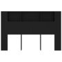 Voir la diapositive 4 : VIDAXL Armoire de tete de lit Noir 160x18,5x104,5 cm