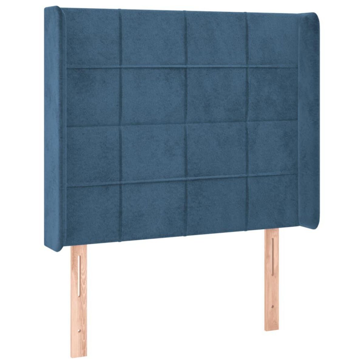 VIDAXL Tete de lit a LED Bleu fonce 103x16x118/128 cm Velours