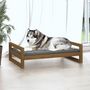 Voir la diapositive 3 : VIDAXL Lit pour chien Marron miel 105,5x75,5x28 cm Bois de pin solide