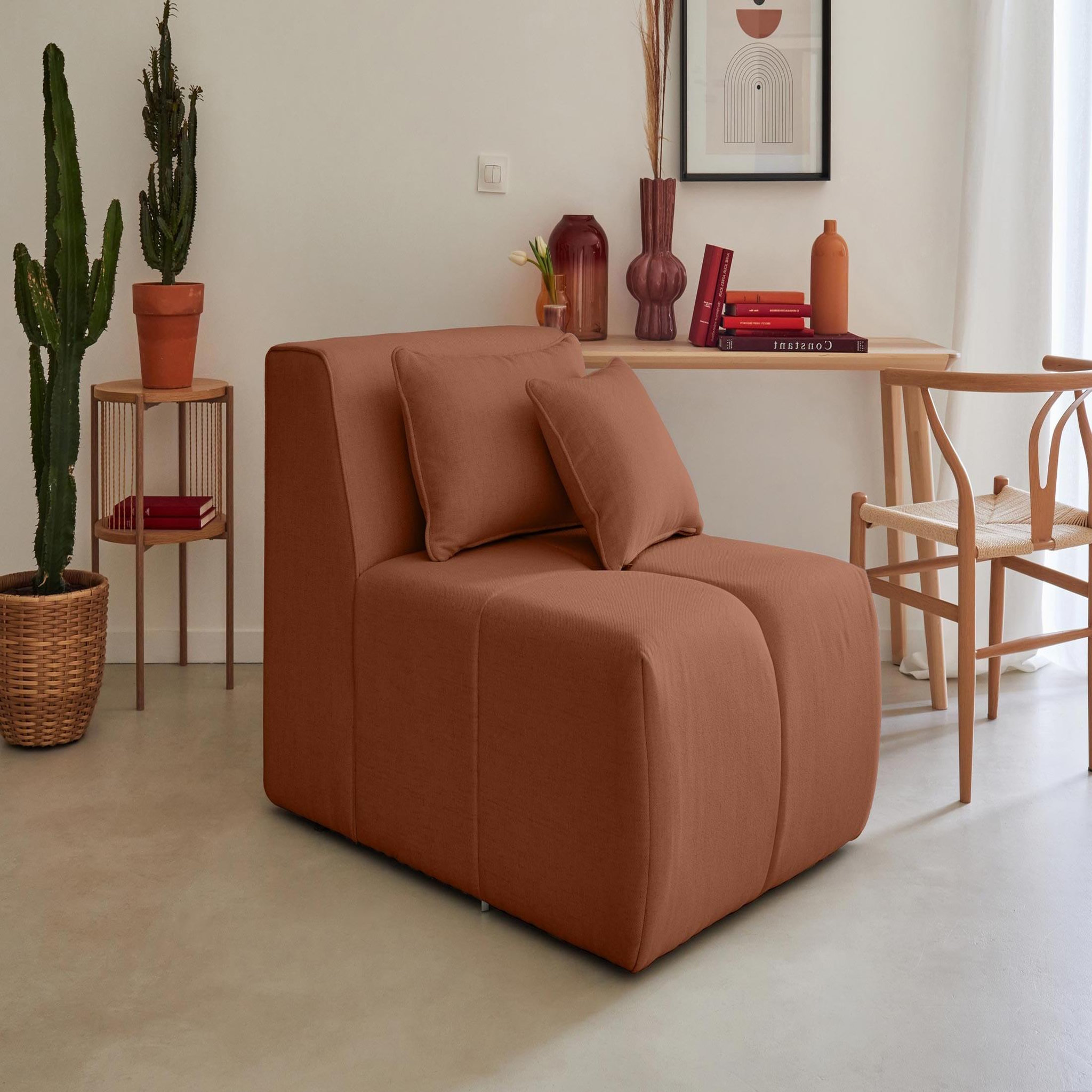 Voir la diapositive 6 : LISA DESIGN Caracas - canapé modulable d'angle droit - 5 places - en tissu