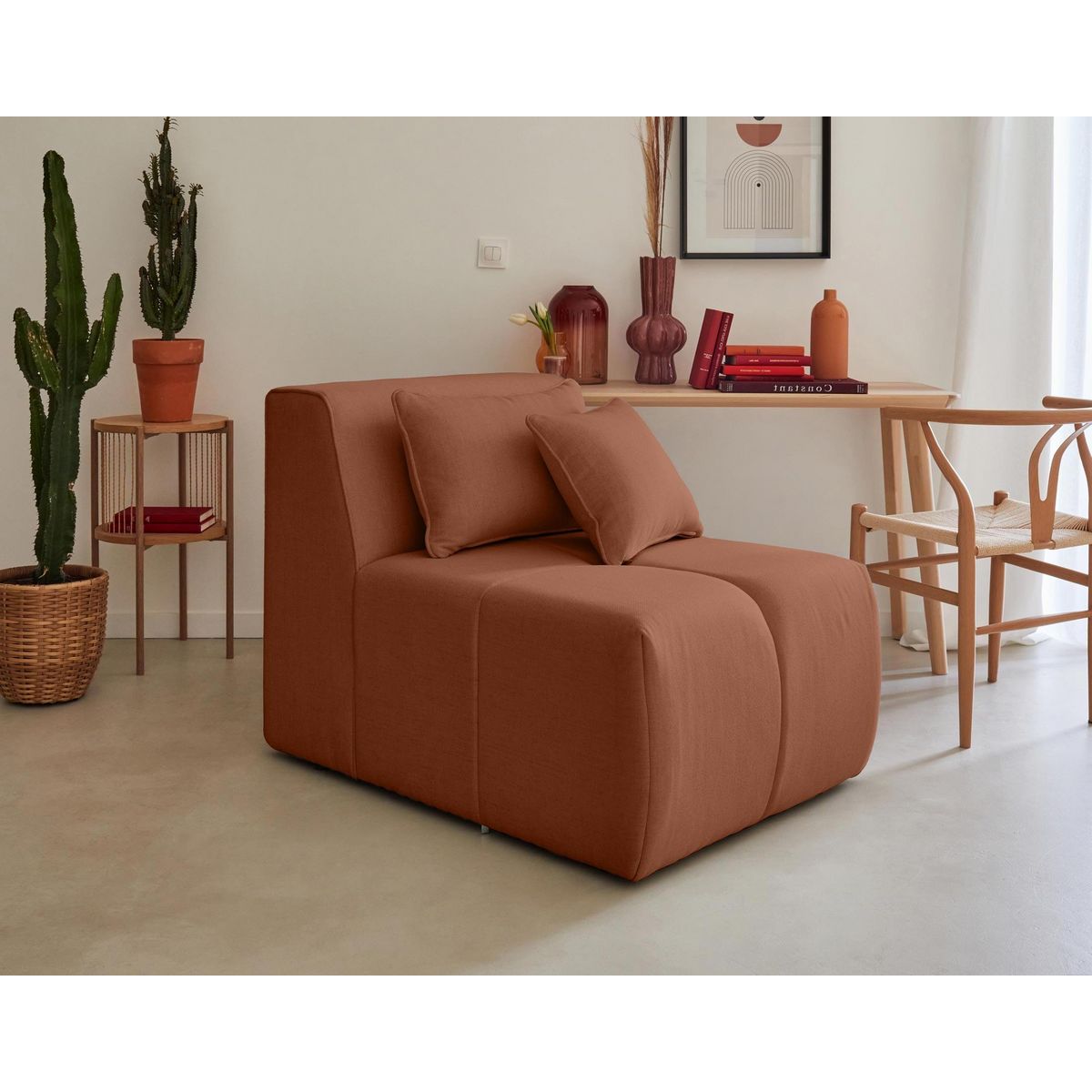 LISA DESIGN Caracas - canapé modulable d'angle droit - 5 places - en tissu