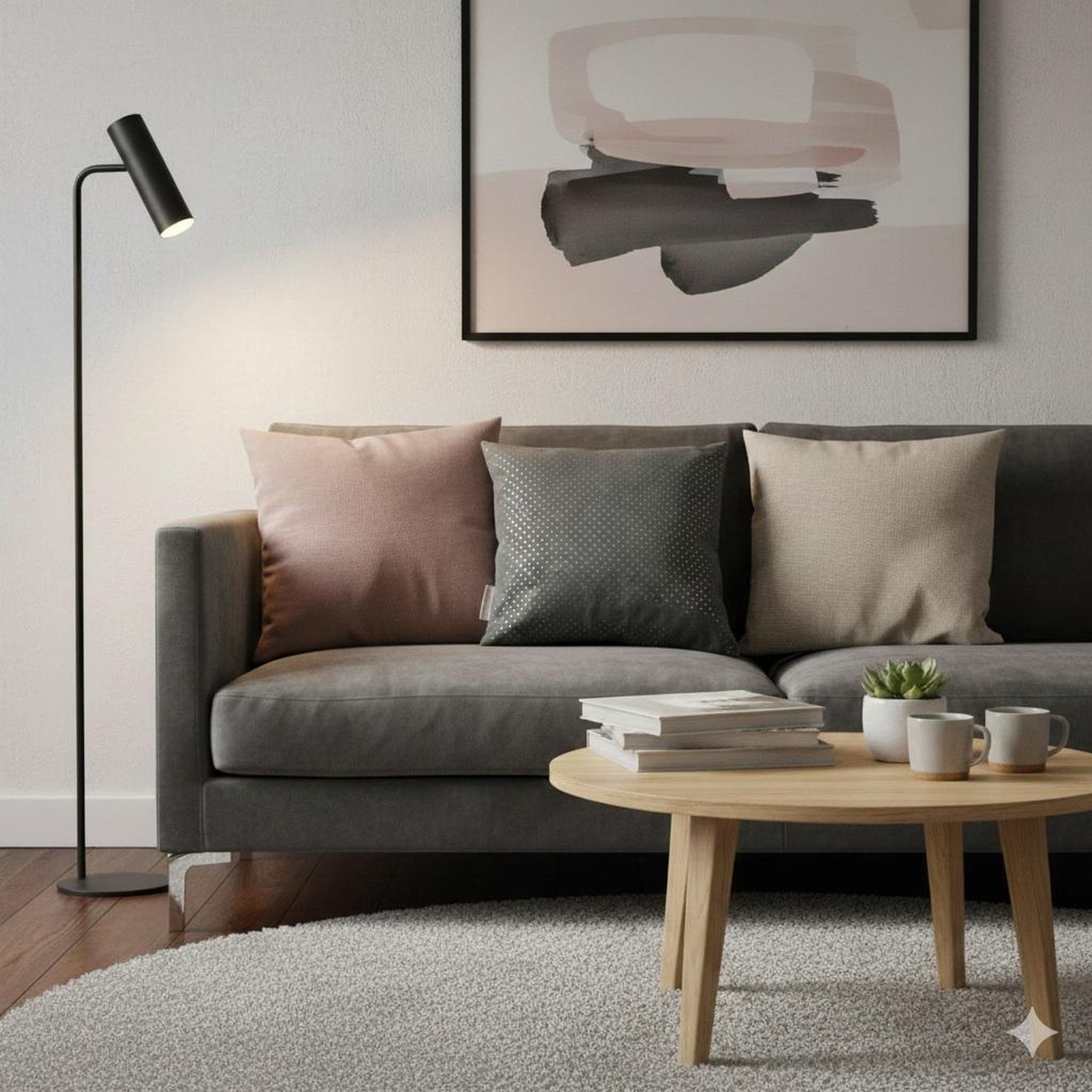 Voir la diapositive 2 : Eden Housse de coussin suede c1060 anthracite 40 x 40 cm