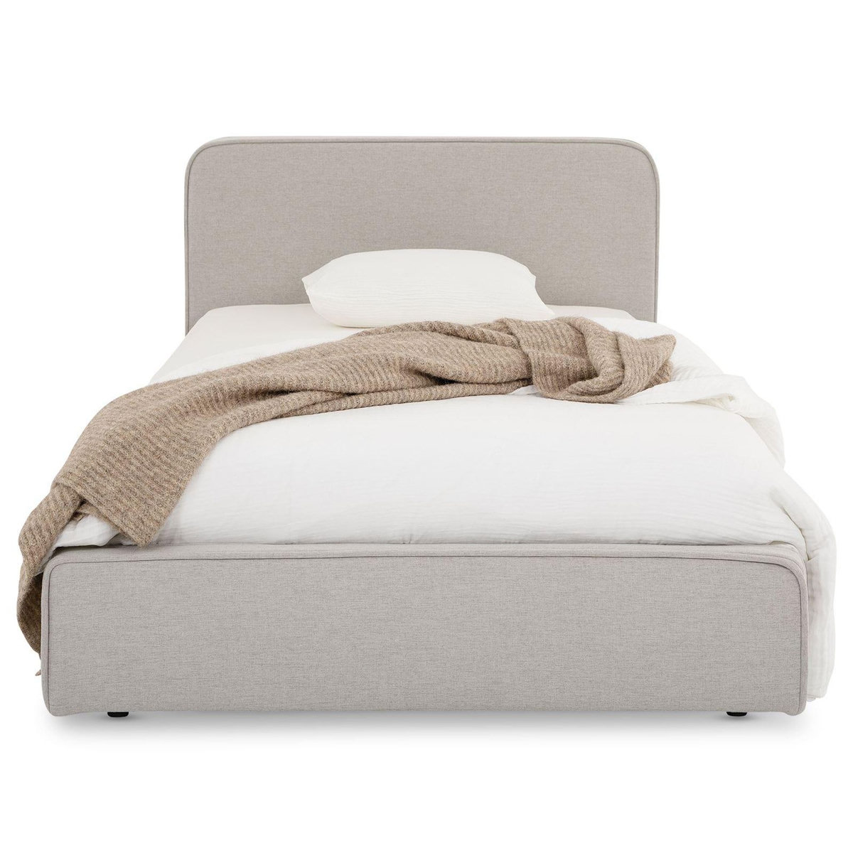 IDIMEX Lit simple BELARTI 90 x 190 cm rembourré, revêtement en tissu