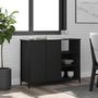 Voir la diapositive 1 : VIDAXL Buffet noir 100x33x75 cm bois d'ingenierie