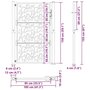 Voir la diapositive 6 : VIDAXL Portail de jardin noir 105x155 cm acier conception de feuilles
