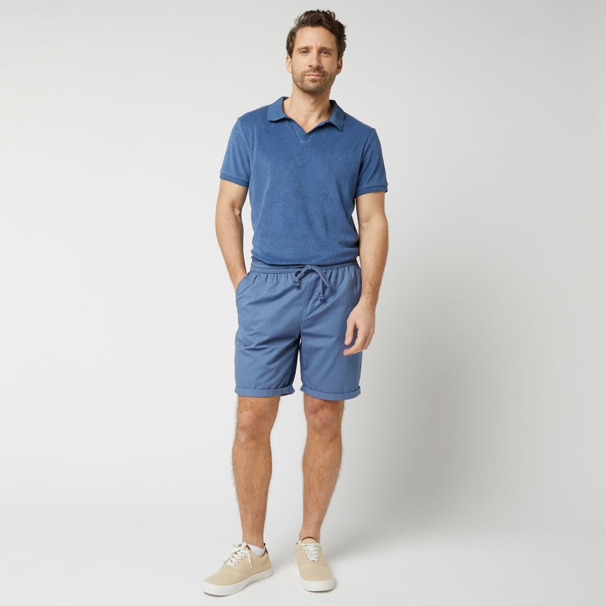 INEXTENSO Bermuda bleu en coton homme