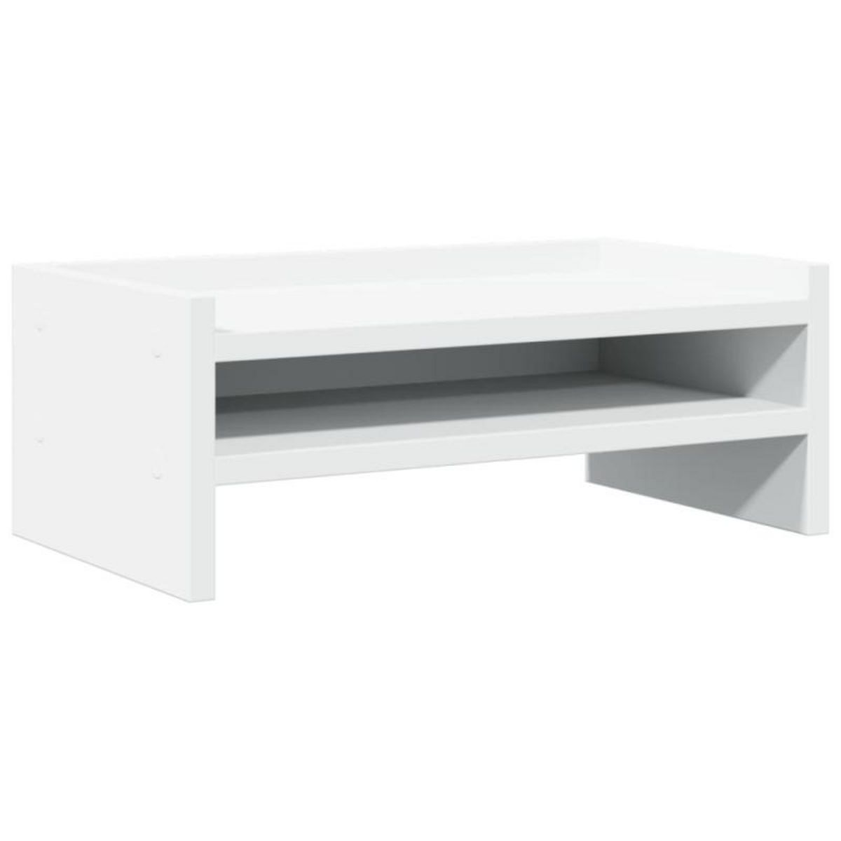 VIDAXL Support de moniteur blanc 42x24x16 cm bois d ingénierie