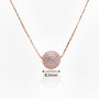 Voir la diapositive 3 : L'ATELIER D'AZUR Collier Argent 925/000 Rose Gold - Boule Pavée de Zirconiums