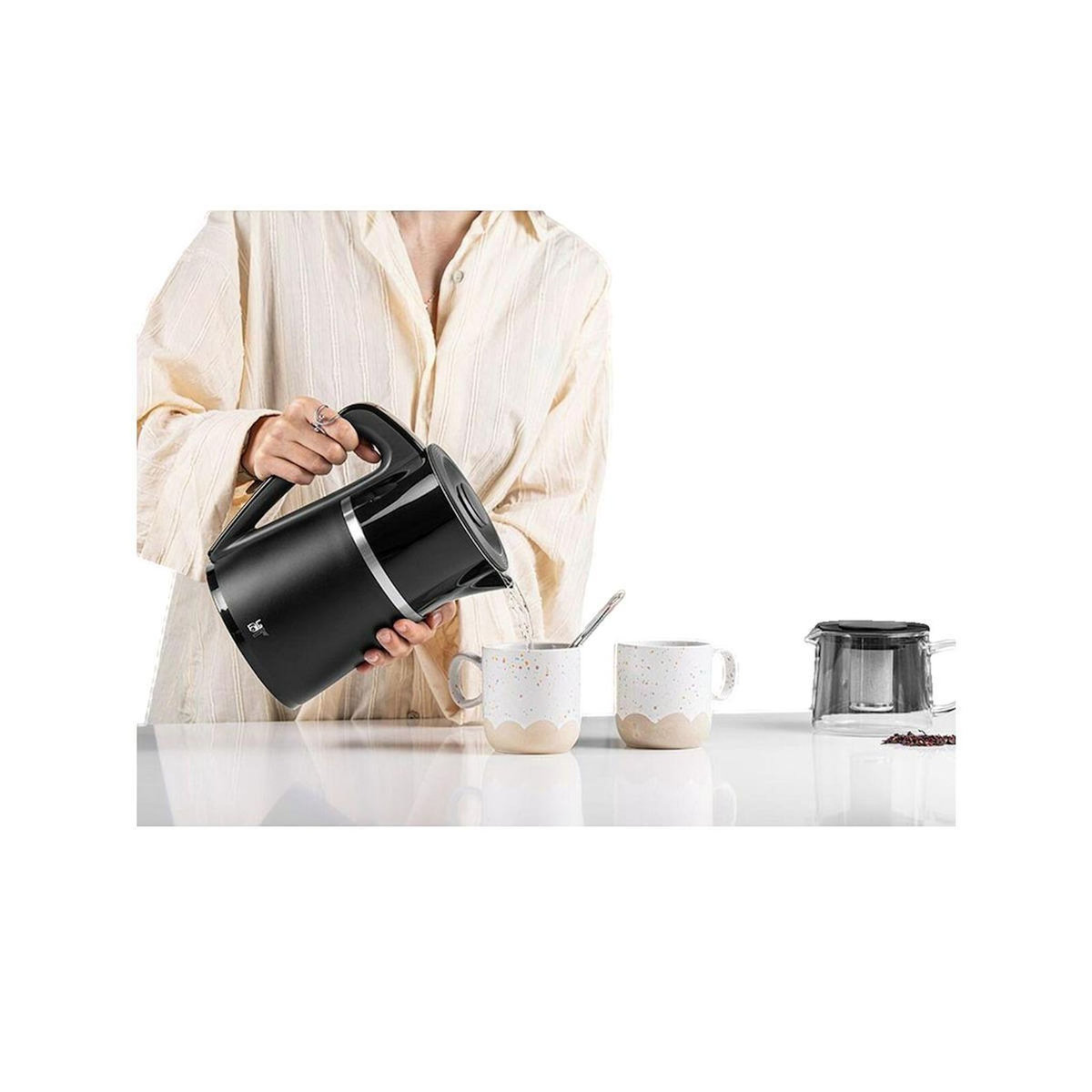 Lafuma Bouilloire électrique Lafe CEG020 noire capacité 1,7 litre