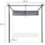 Voir la diapositive 3 : Habitat et Jardin Pergola adossée avec toit rétractable - 3 x 3 m - Gris anthracite