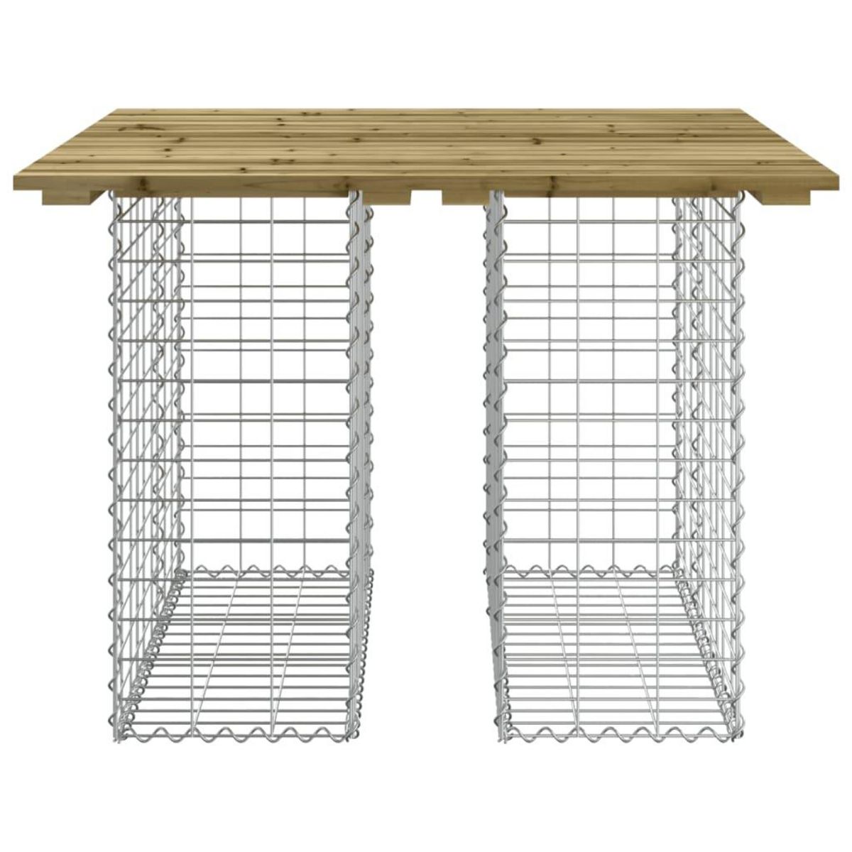 VIDAXL Banc de jardin design gabion 100x102x72 cm bois de pin impregne