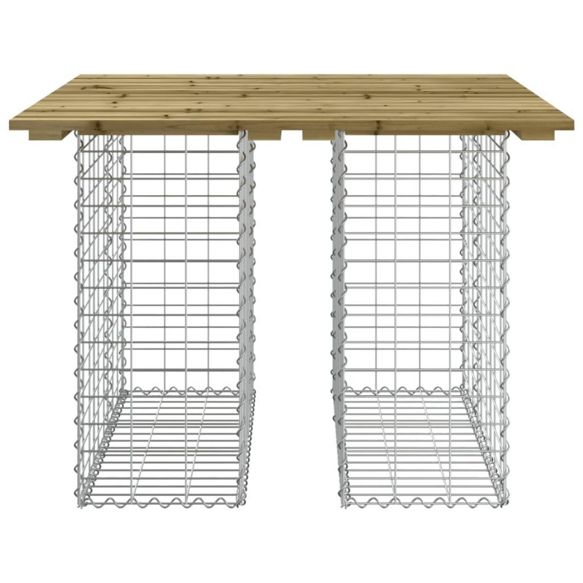 VIDAXL Banc de jardin design gabion 100x102x72 cm bois de pin impregne