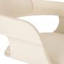 VIDAXL Chaise de salle a manger Blanc Bois courbe et similicuir