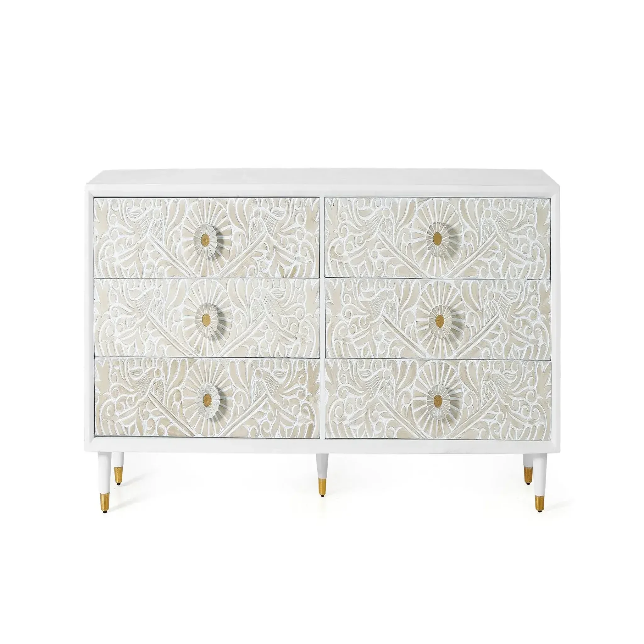 GINER Y COLOMER SL Commode en bois de manguier 170 cm style méditerranéen moderne
