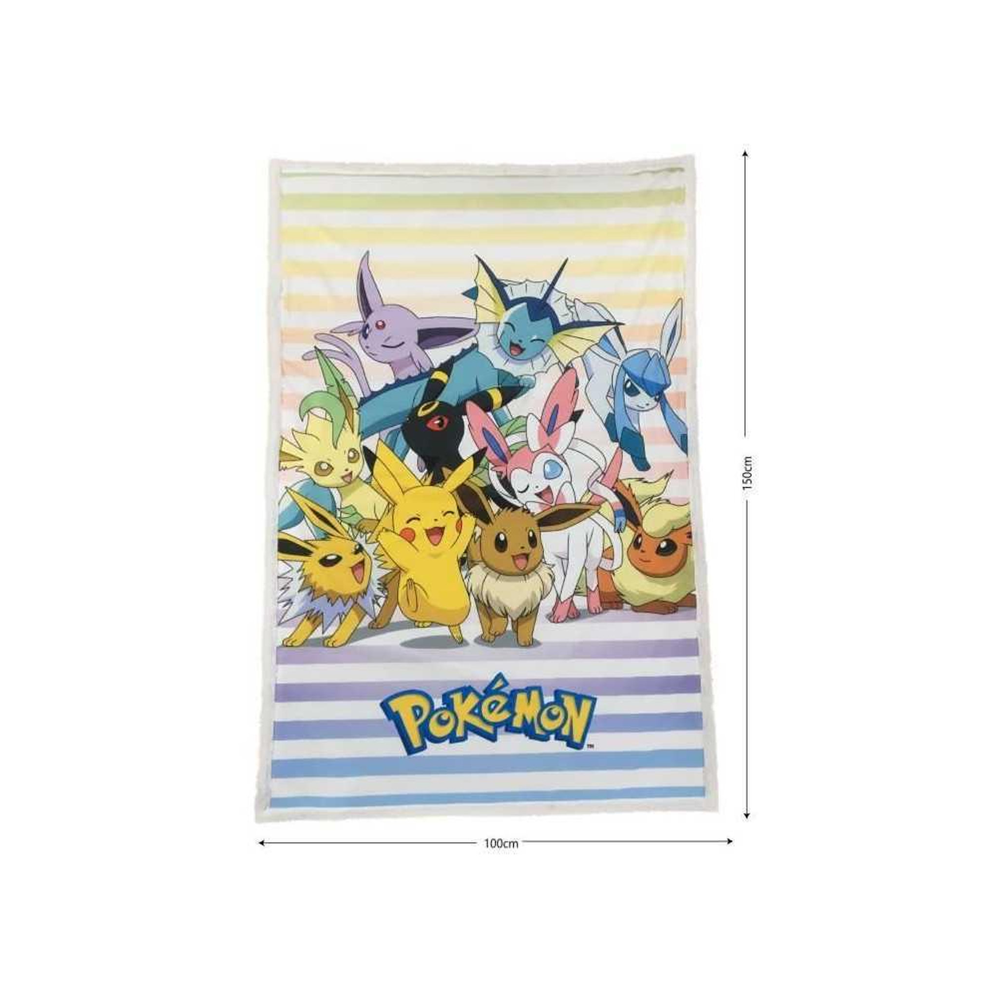 Voir la diapositive 3 : Pokemon Couverture Sherpa - POKEMON - Evolutions - 100 x 150 cm