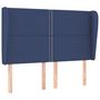 Voir la diapositive 2 : VIDAXL Tete de lit avec oreilles Bleu 147x23x118/128 cm Tissu