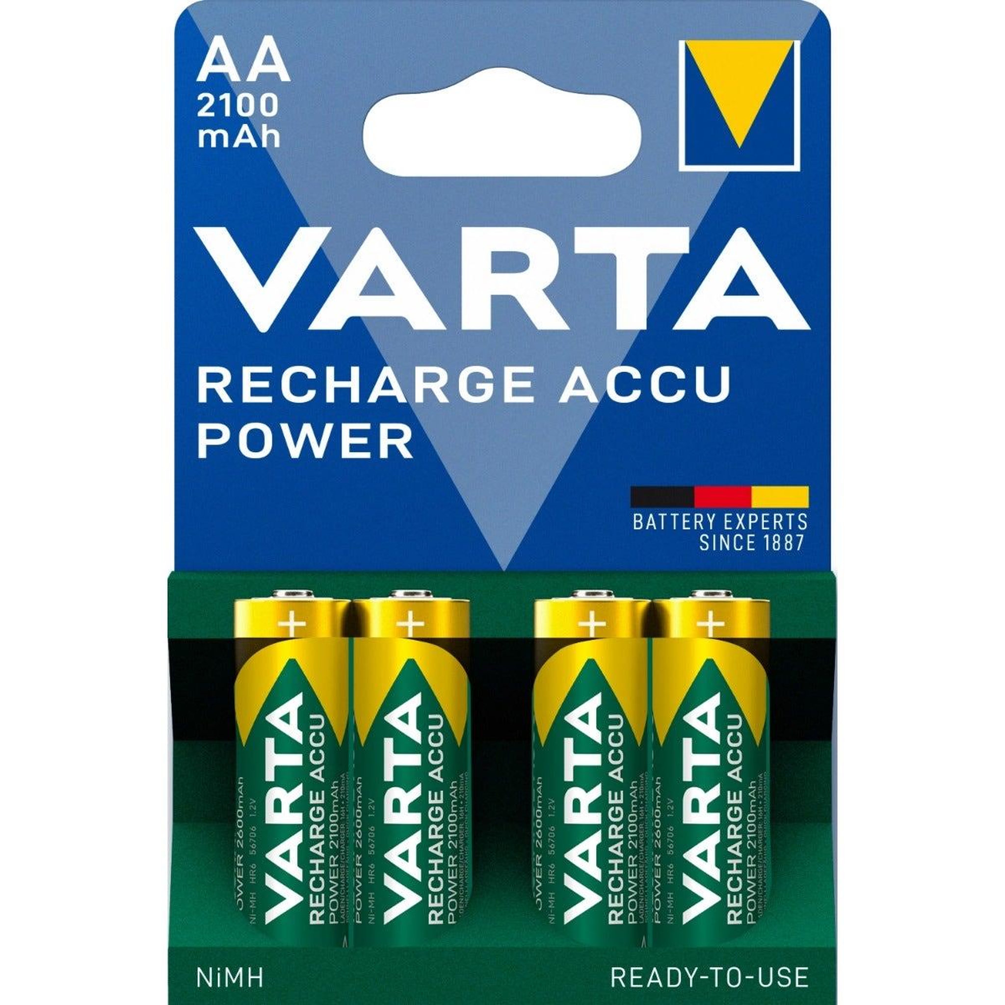 Varta 4 piles rechargeables lr06 aa recharge accu power