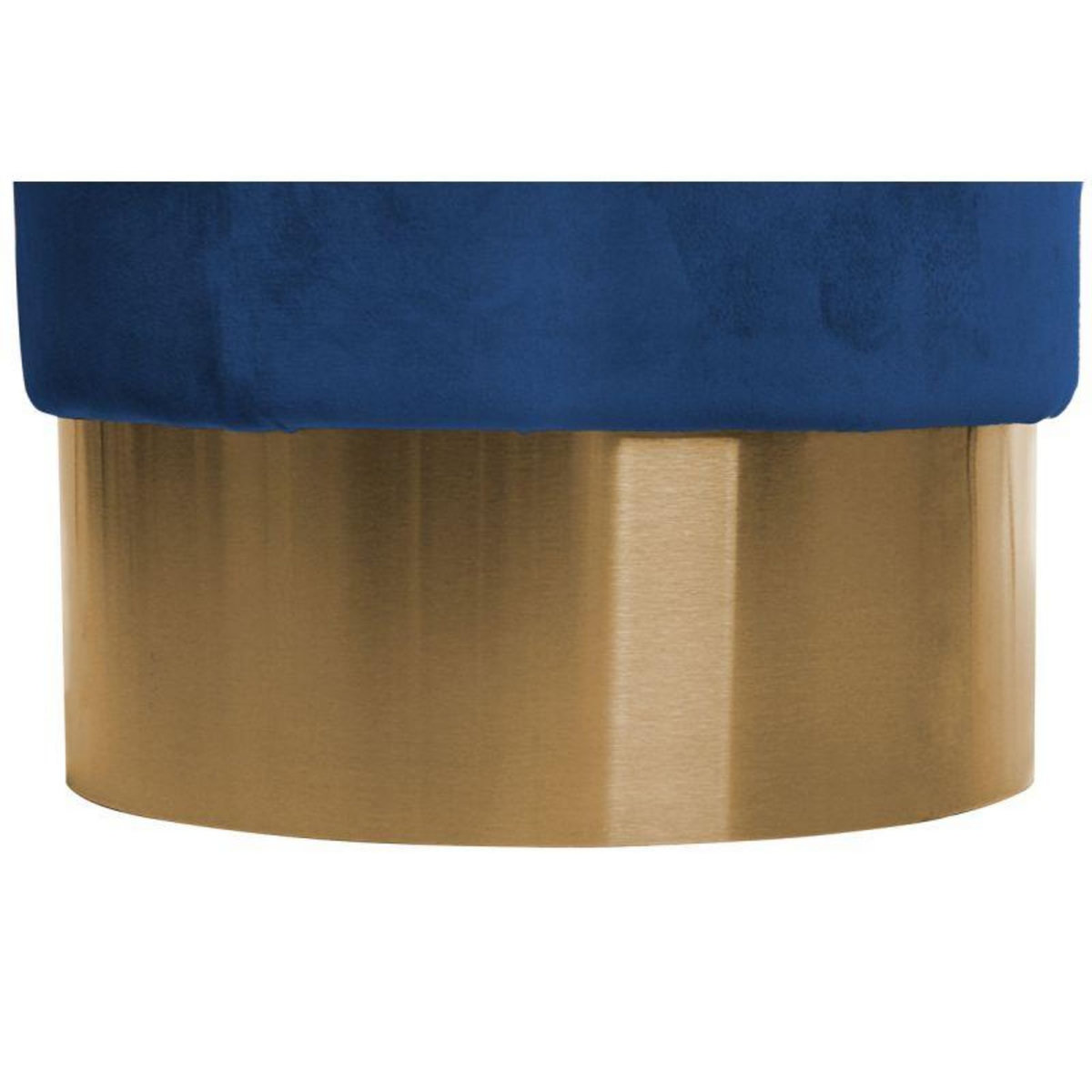 Paris Prix Pouf Rond Design  Nano  42cm Bleu Foncé