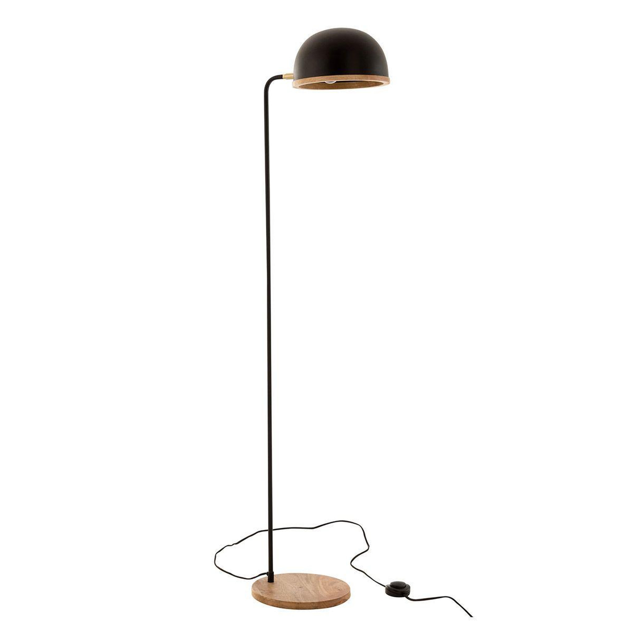 J-LINE Lampadaire design en métal  evy  130cm noir