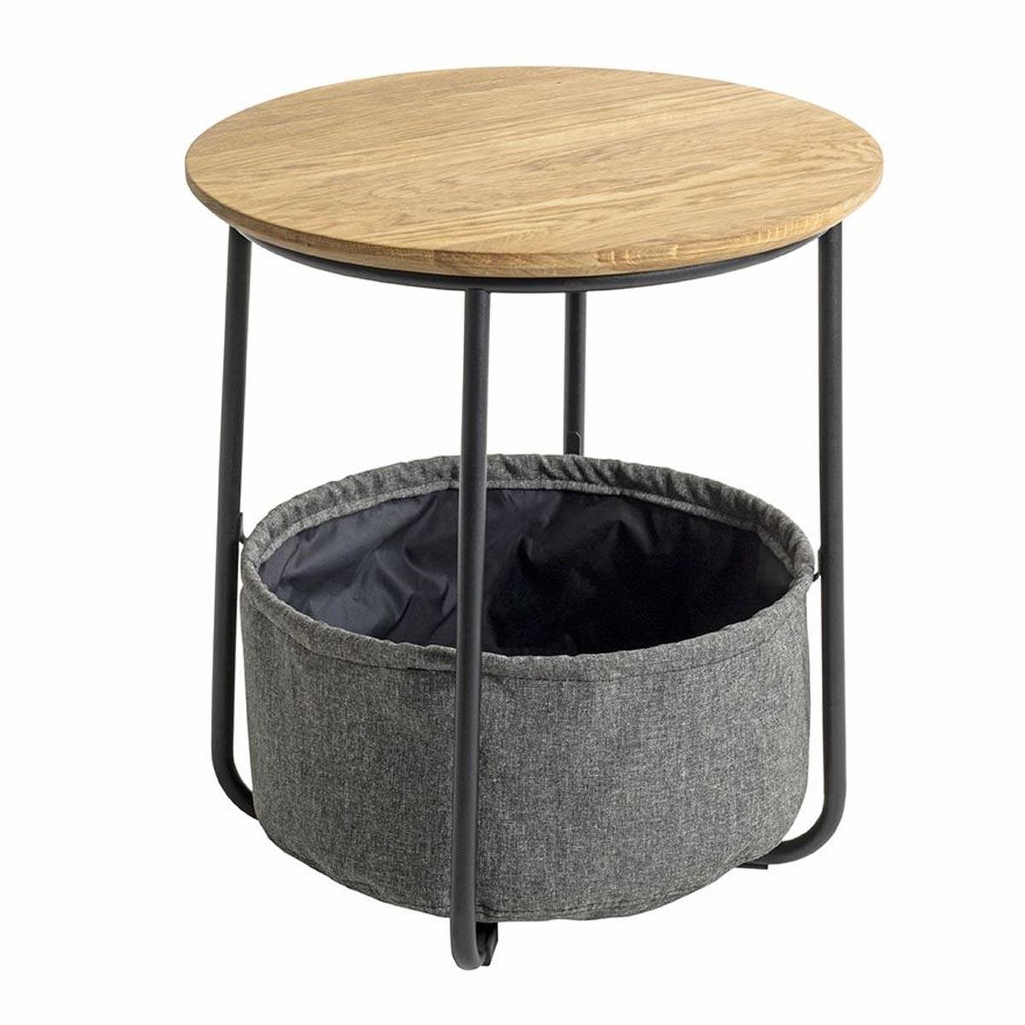 Paris Prix Table d'Appoint Avec Rangement  Rubi  50cm Naturel & Gris