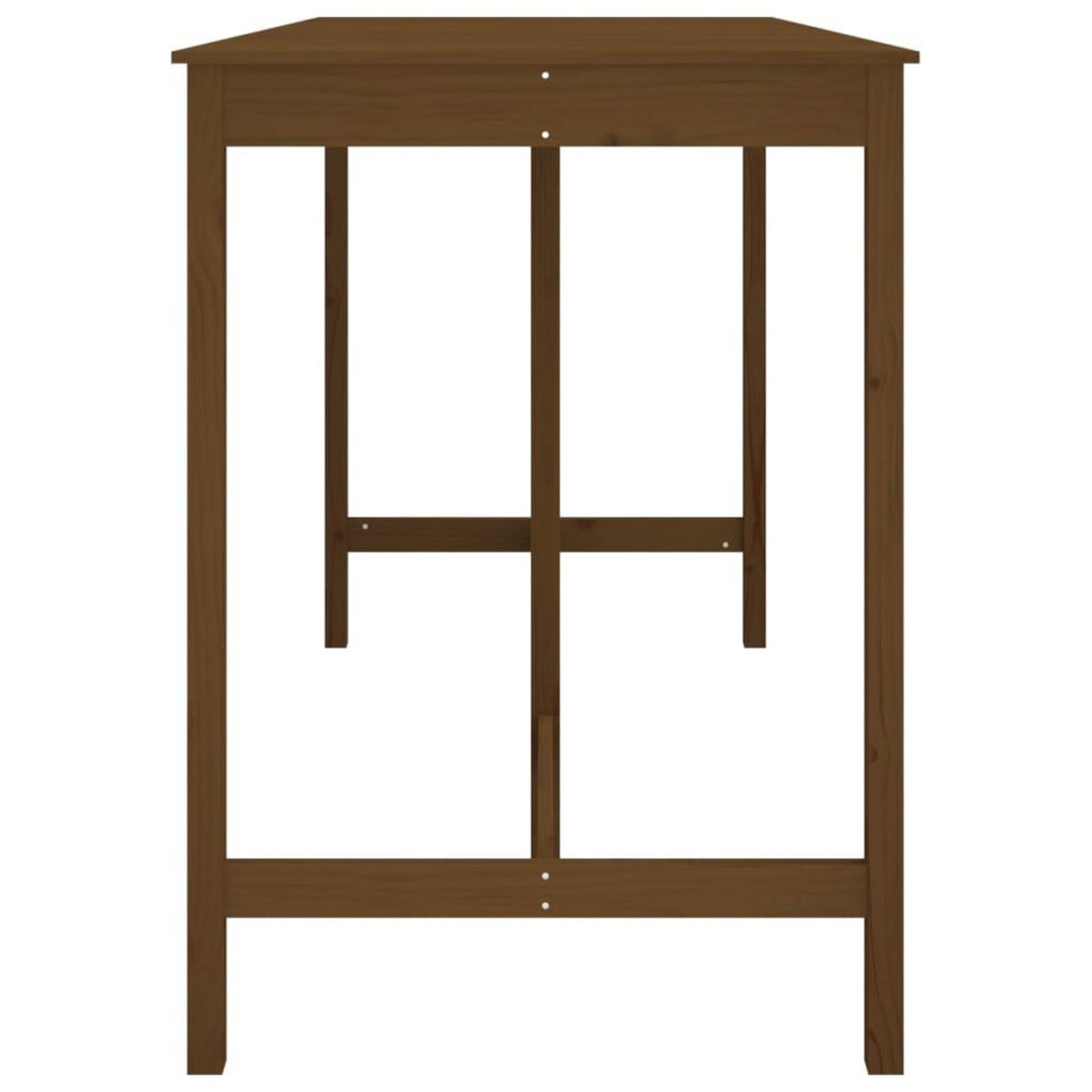 VIDAXL Table de bar Marron miel 180x80x110 cm Bois massif de pin