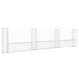 Voir la diapositive 2 : VIDAXL Panier de gabion en forme de U avec 4 poteaux Fer 380x20x100 cm