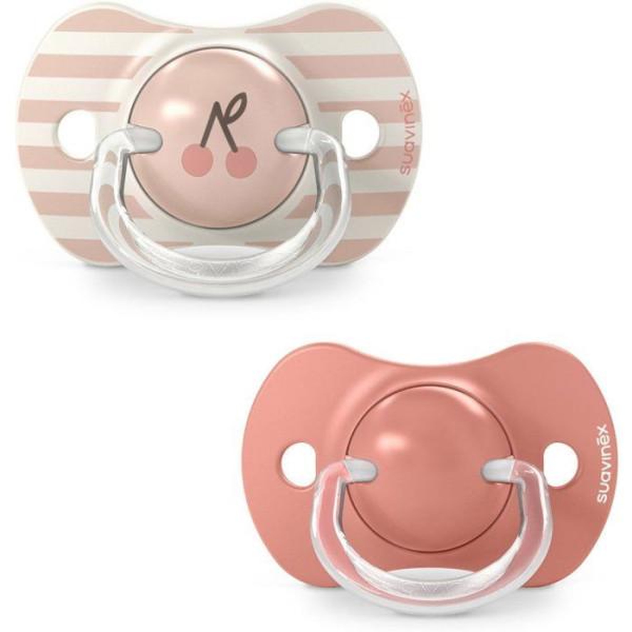 Suavinex Lot de 2 sucettes symétriques - SUAVINEX - Birdies - SX Pro - 18 mois et plus - Rose