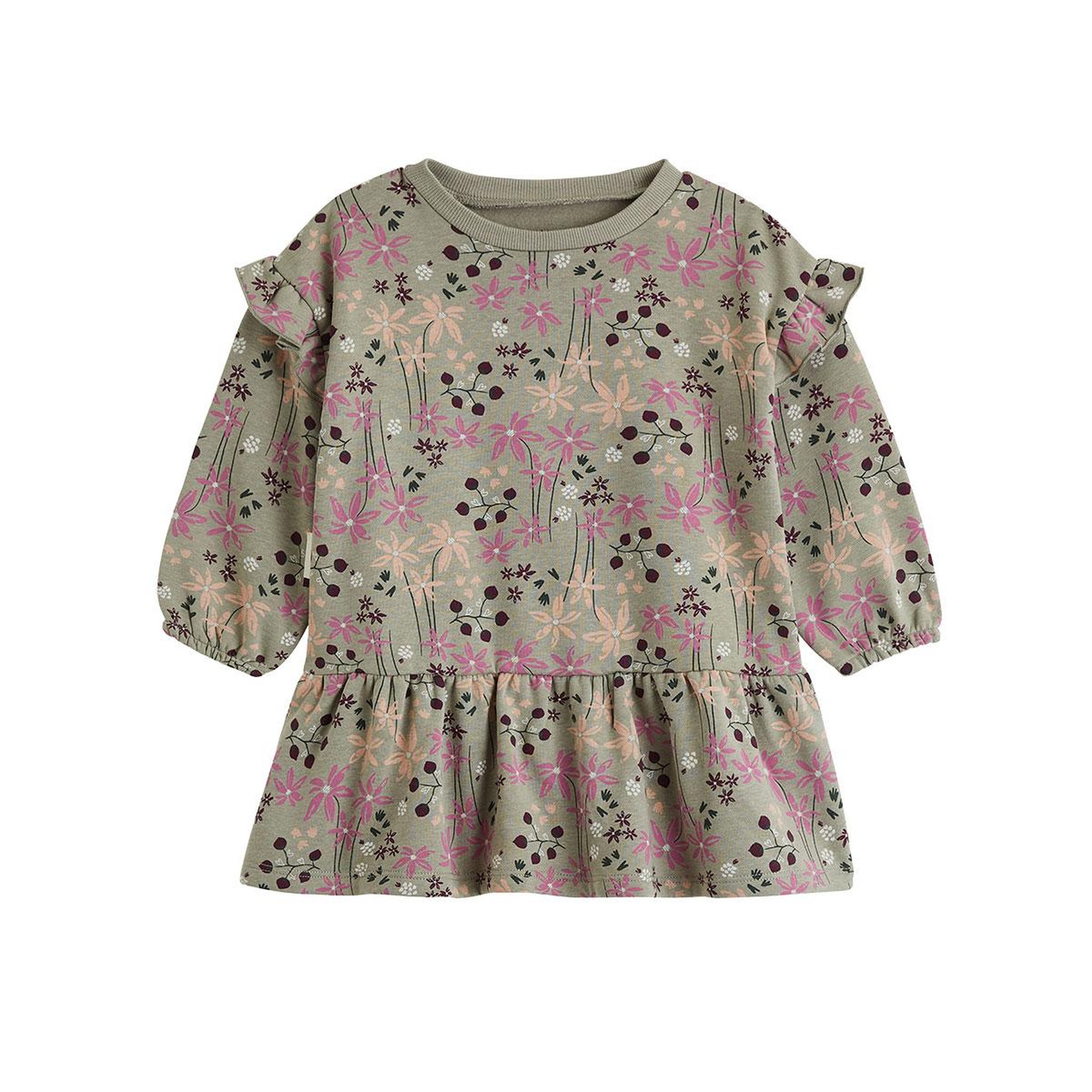 PETIT BEGUIN Robe enfant en molleton Misti. Coloris disponibles : Vert