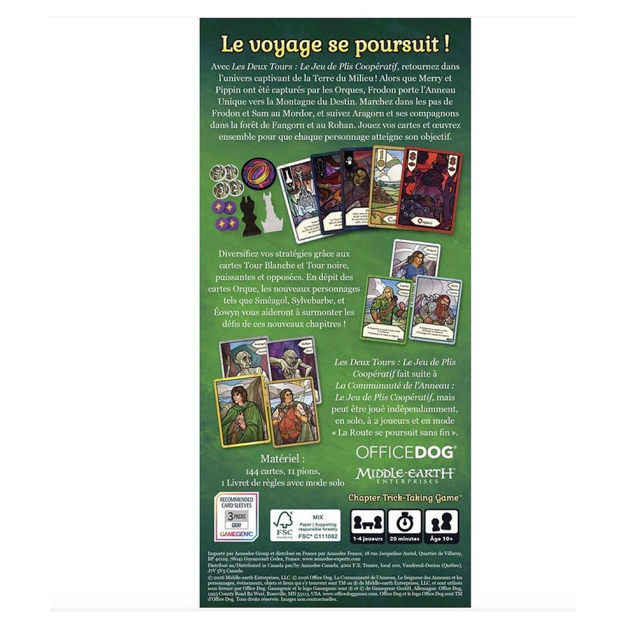 Voir la diapositive 5 : NOVALIS Les deux tours - jeu de plis cooperatif